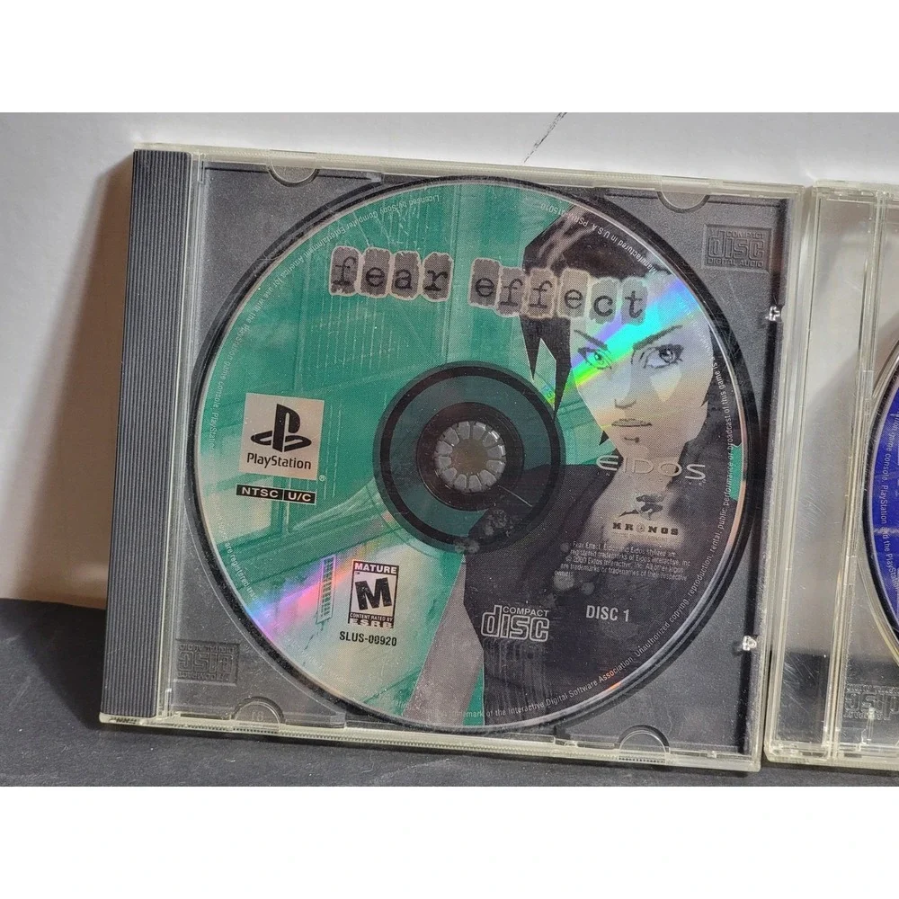 Fear Effect Sony PlayStation 1 PS1 Discs Only Tested Set of 3 Eidos 2000